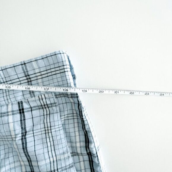 Billabong Mens Shorts Casual Plaid Zipper Front Light Blue Size 36 - Picture 7 of 9